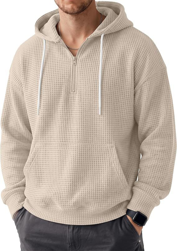 Herren Bequemer Kapuzenpullover mit Reißverschluss Echoarchiv
