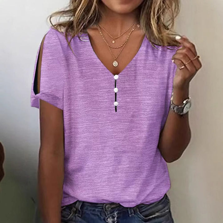 Damen Glitzernde V-Pullover Bluse Echo Archiv