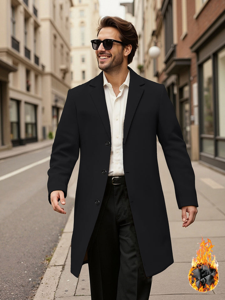 Herren eleganter doppelreihiger Mantel Echoarchiv