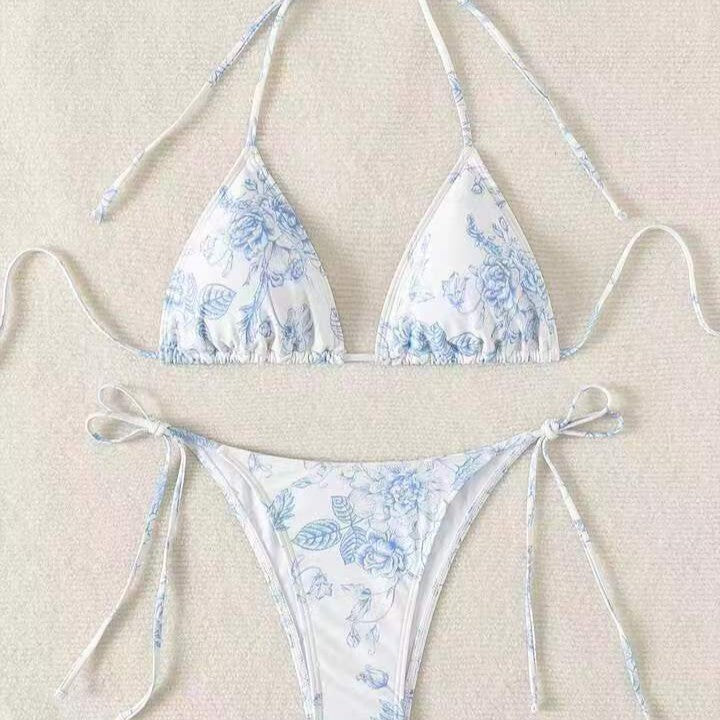 Damen Elegantes Triangel-Bikini-Set mit herausnehmbaren Polstern Echo Archiv