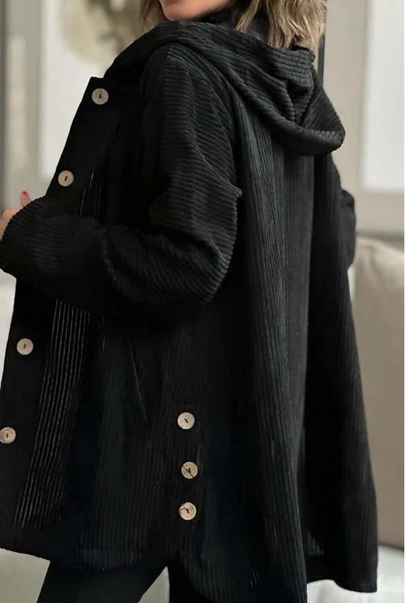 Echoarchiv | Hooded Casual-Jacke mit Fronttaschen
