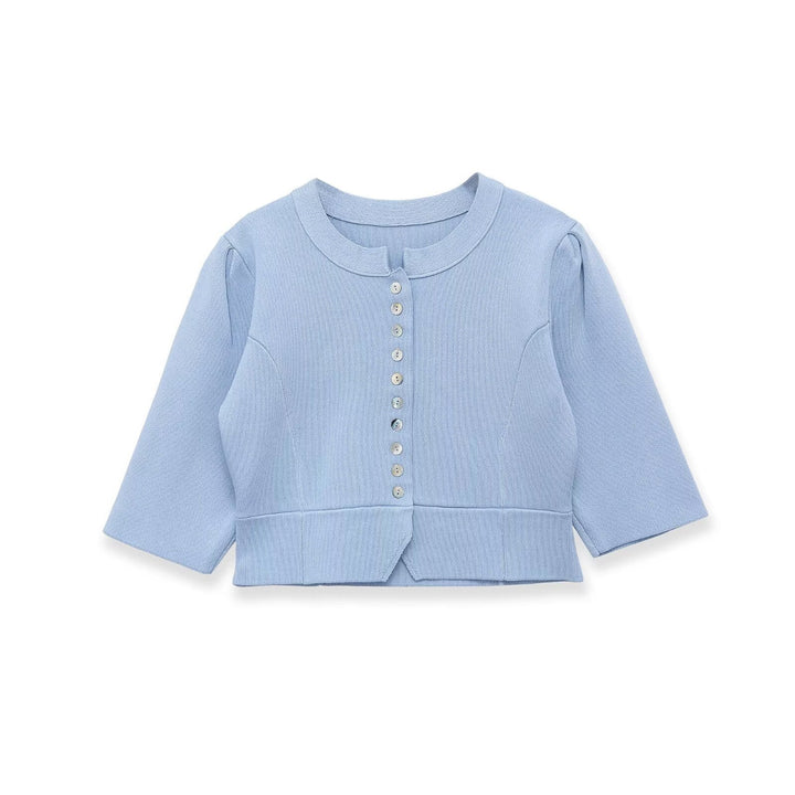 Damen elegantes Cardigan mit feinem Rippenmuster und dekorativen Knöpfen Echo Archiv