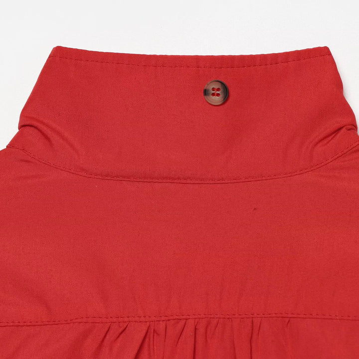 Damen Overshirt mit Stehkragen, aufgesetzten Brusttaschen und verdeckter Knopfleiste Echoarchiv