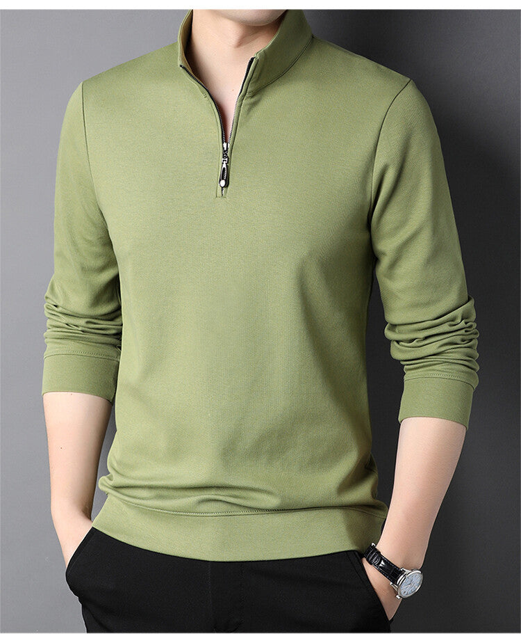Herren Stehkragen Pullover mit Reißverschluss Echoarchiv