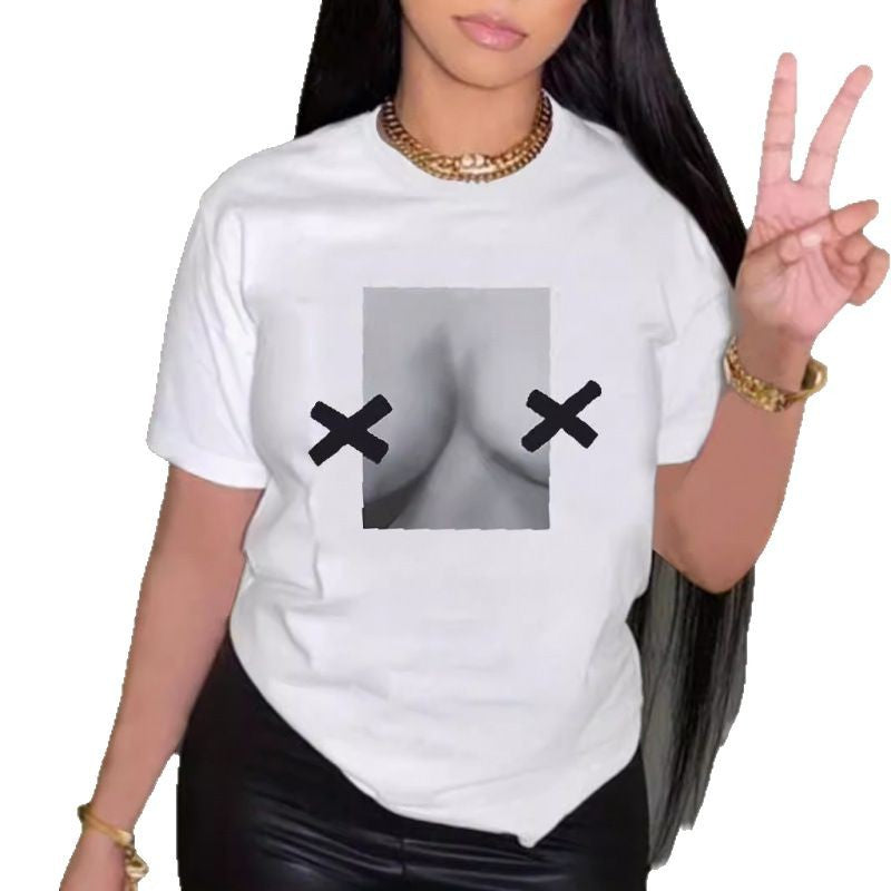 Damen T-Shirt mit innovativem Grafikdesign Echo Archiv