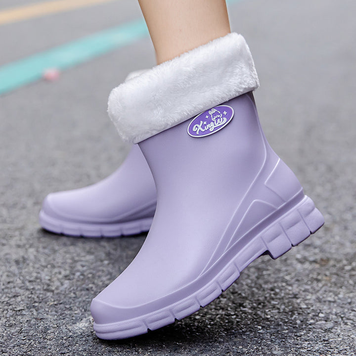 Damen Wasserdichte EVA-Ankle-Gummistiefelette mit rutschfester Profilsohle Echoarhiv – Varelle