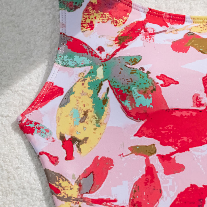 Damen Einteiliger Badeanzug mit floralem Muster Echo Archiv