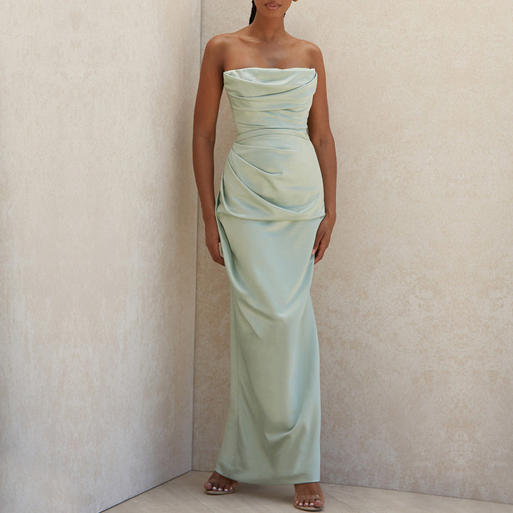 Damen nan trägerloses Abendkleid mit Drapiertem Bustier und schlanker Säulensilhouette Echo Archiv