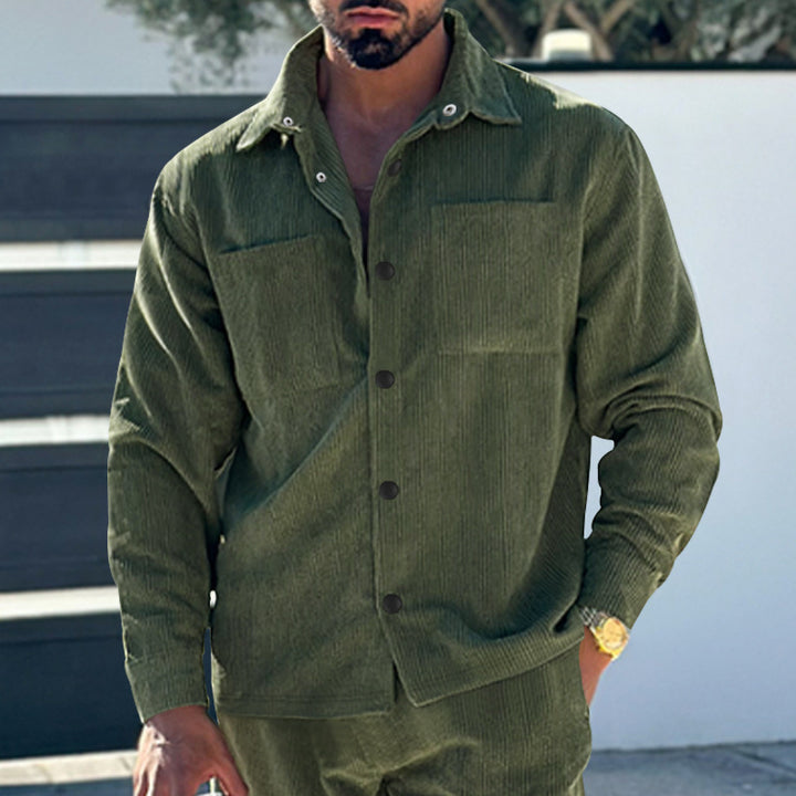 Herren Waffelstruktur Hemdjacke Echoarchiv