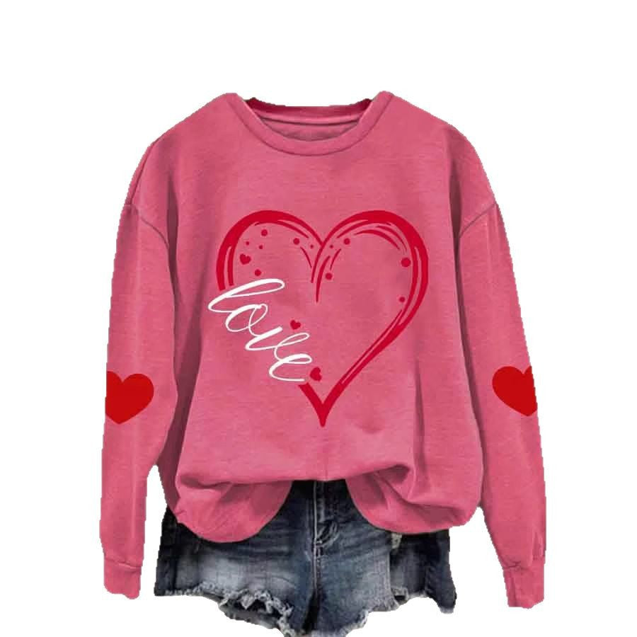 Damen Gemütlicher Pullover mit Herzmotiv Echoarchiv