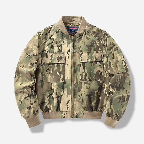 Herren Utility-Bomberjacke mit mehreren Taschen und modularem Design Echoarchiv