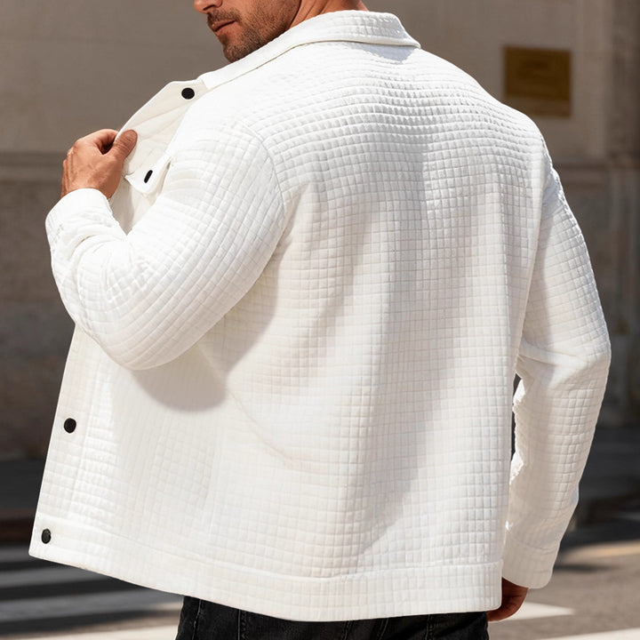 Herren nan gequiltete Hemdjacke im Overshirt-Stil mit Druckknopfleiste und aufgesetzten Brustklappen Echo Archiv