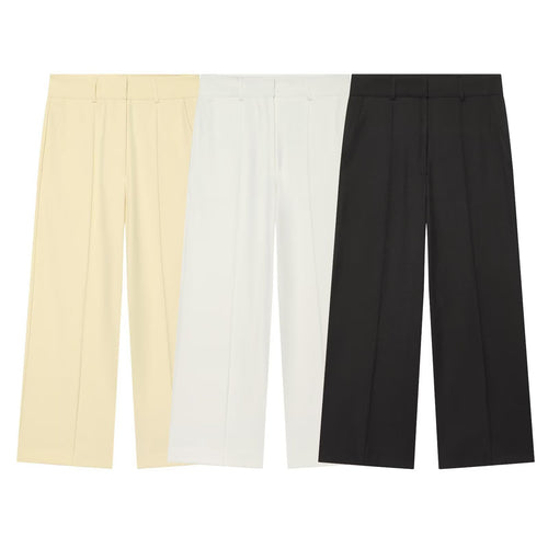 Damen Weite High‑Waist Hose mit Bügelfalte, hohem Bund und Gürtelschlaufen Echo Archiv