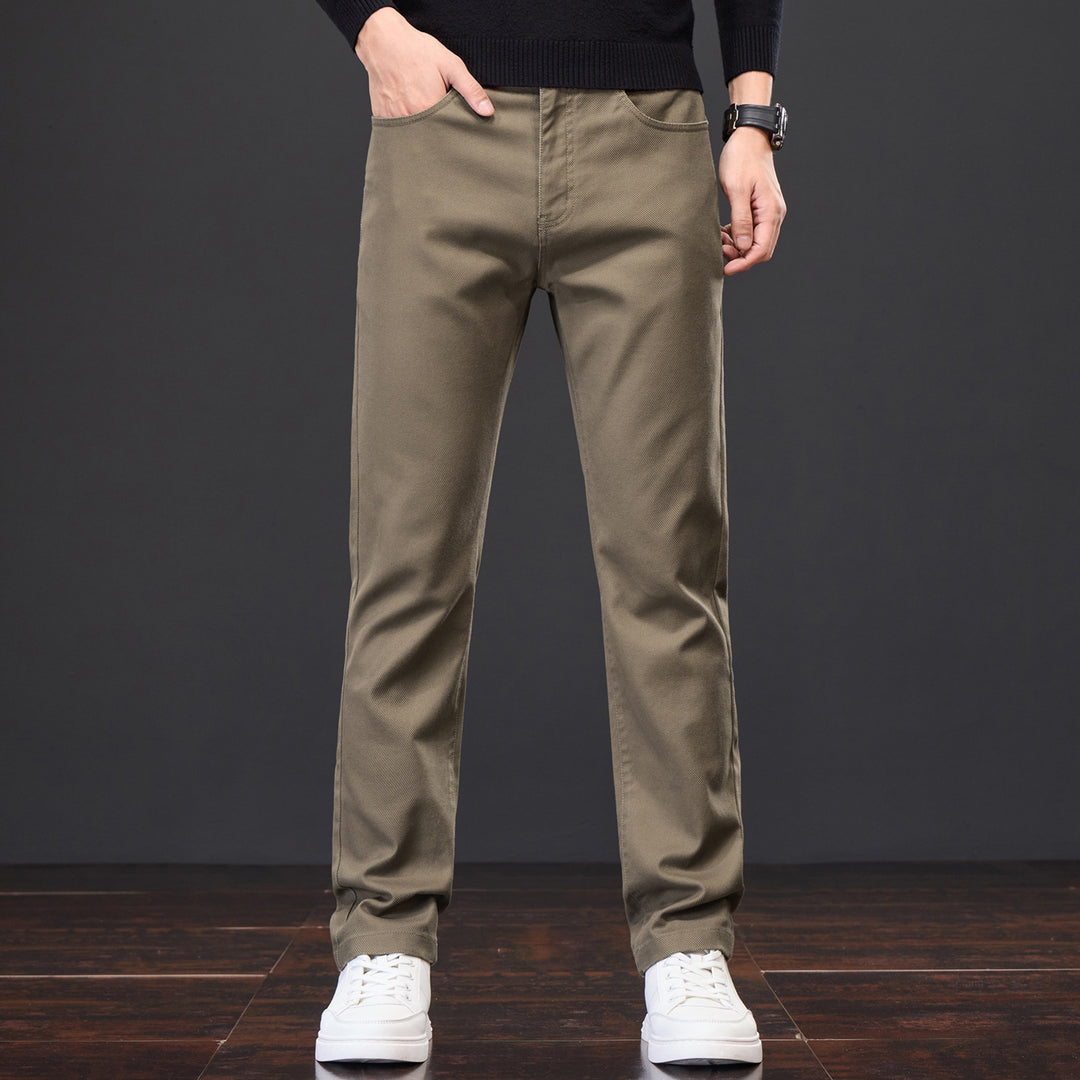 Herren Casual Chino-Hose mit elastischem Bund und modernen Details Echoarchiv