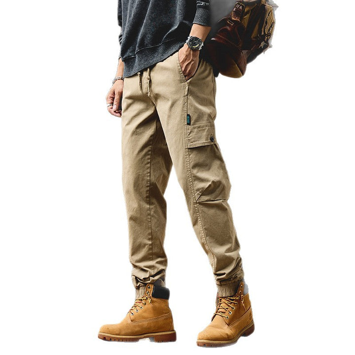 Herren Cargo-Joggerhose aus Baumwoll-Twill mit Kordelzug, Cargotaschen und elastischen Bündchen Echo Archiv