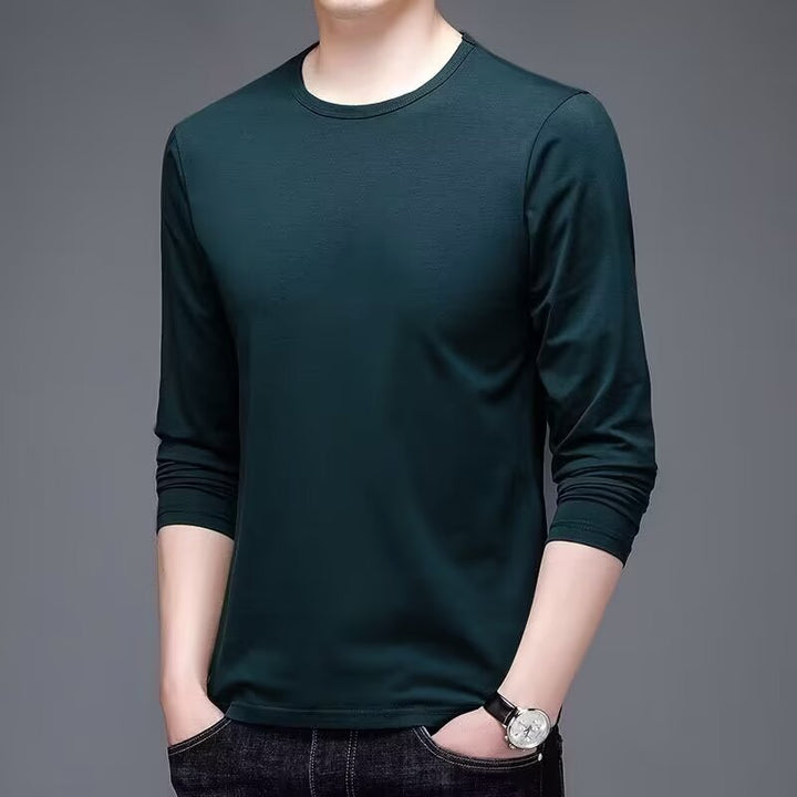 Herren Langarmshirt mit eleganter Textur Echoarchiv