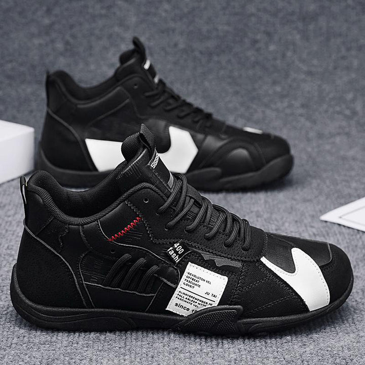 Herren mehrlagige Retro-City-Sneaker mit Wildleder- und Textilmix, gepolstertem Fersenkragen, atmungsaktiver Mesh-Zunge und griffiger Gummisohle – Norré