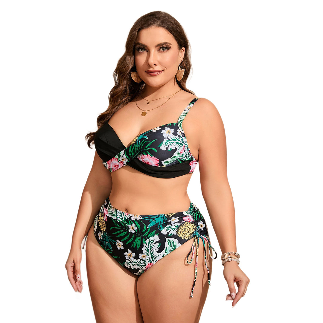 Damen Bikini-Set mit modischem High-Waist Design und floralem Muster Echo Archiv
