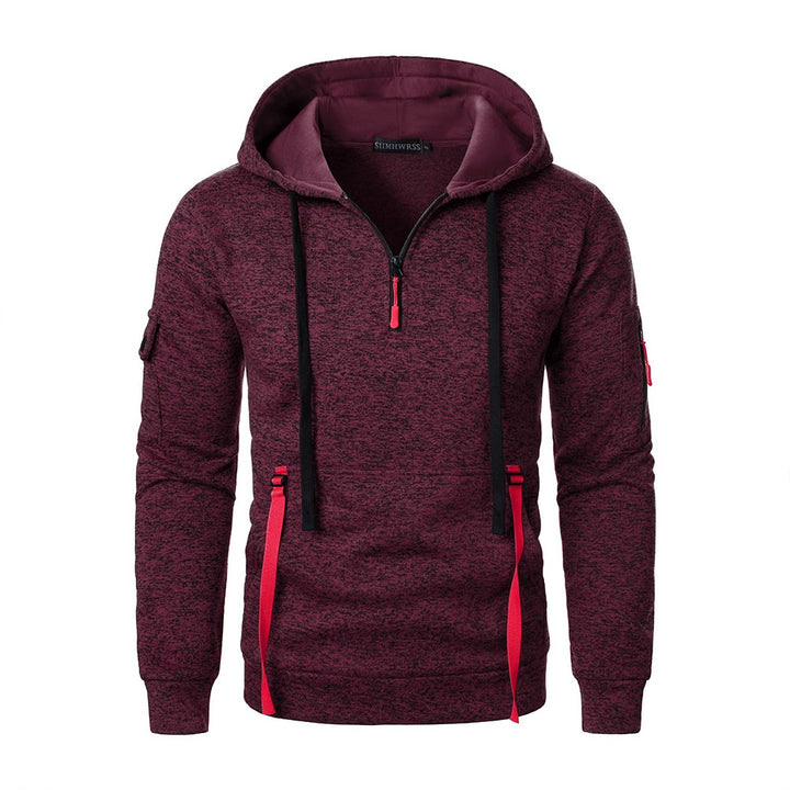 Herren sportlicher Hoodie mit atmungsaktiven Einsätzen und praktischen Reißverschlusstaschen Echoarchiv
