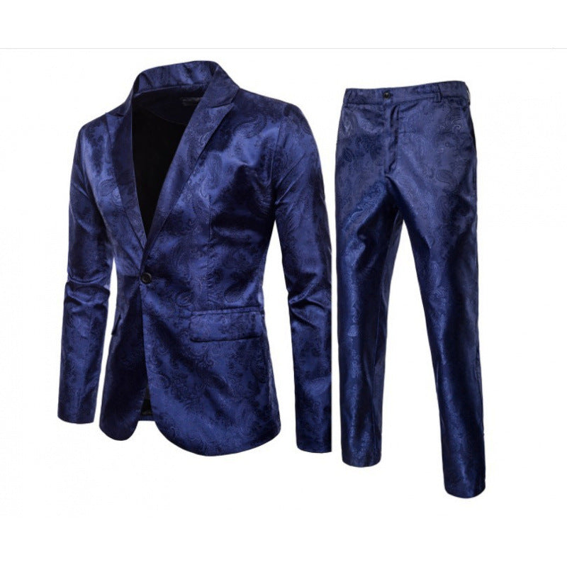 Herren Exquisiter Jacquard-Anzug – Montaro