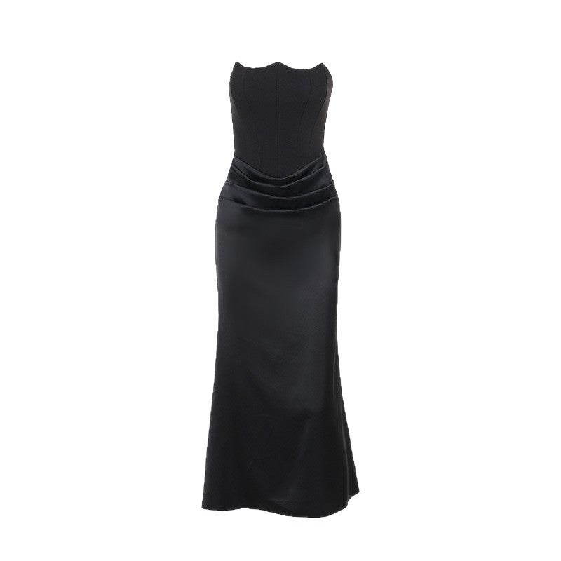 Damen Maxikleid mit Raffungen und elegantem Bustier-Ausschnitt Echo Archiv
