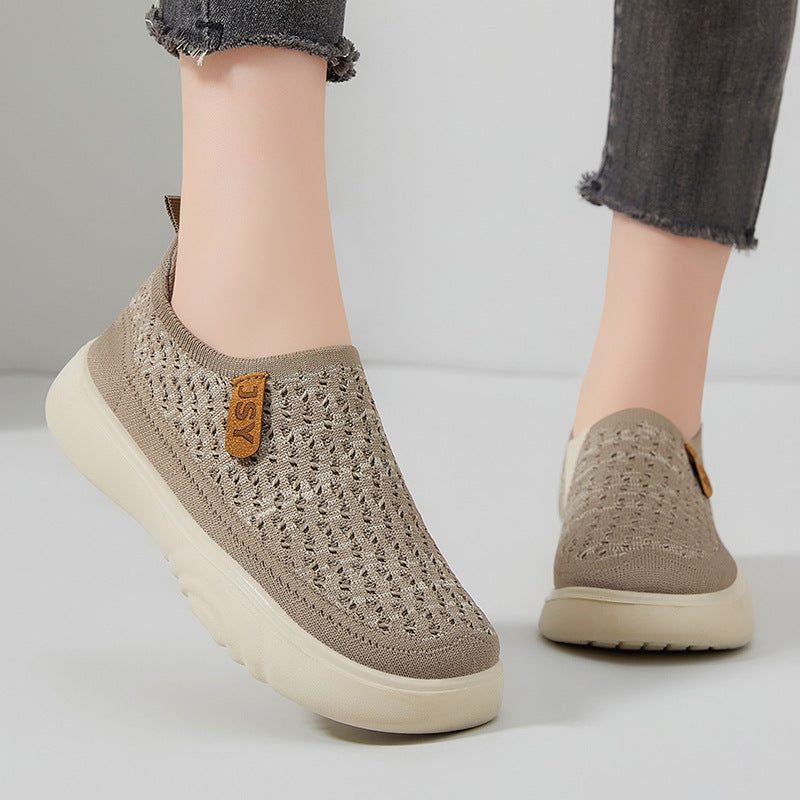 Damen nan gestrickter Slip-On Sneaker im sockenähnlichen Design mit atmungsaktivem Obermaterial und gepolsterter Komfortsohle Echo Archiv