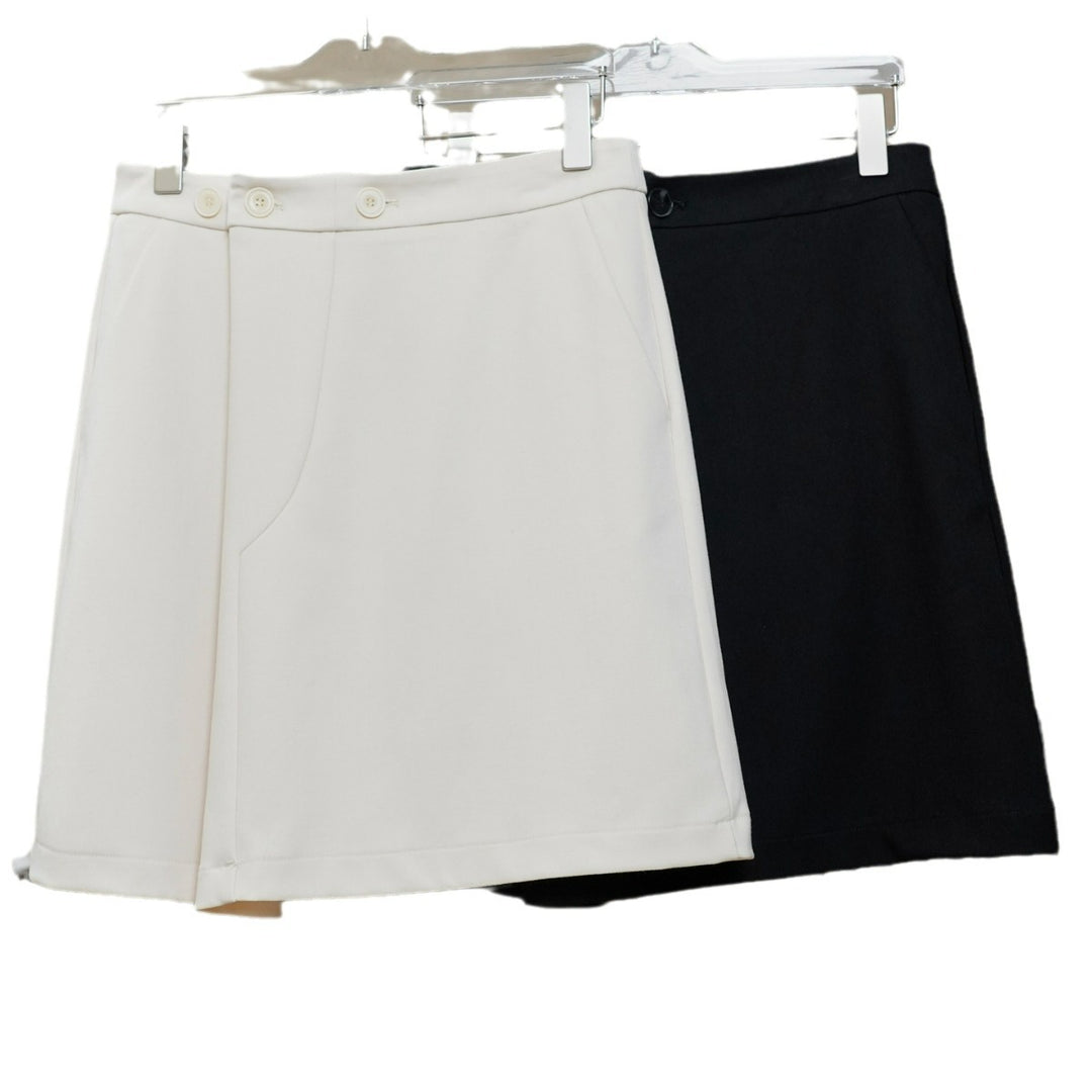Damen Hochtaillierte weite Bundfaltenhose mit dekorativer Bundpatte Echoarchiv