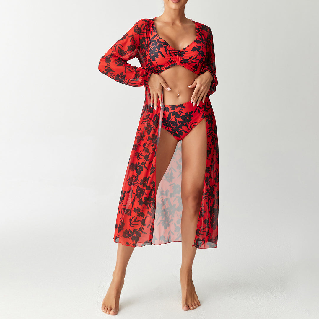 Damen Bikiniset mit transparentem Strandüberwurf Echo Archiv