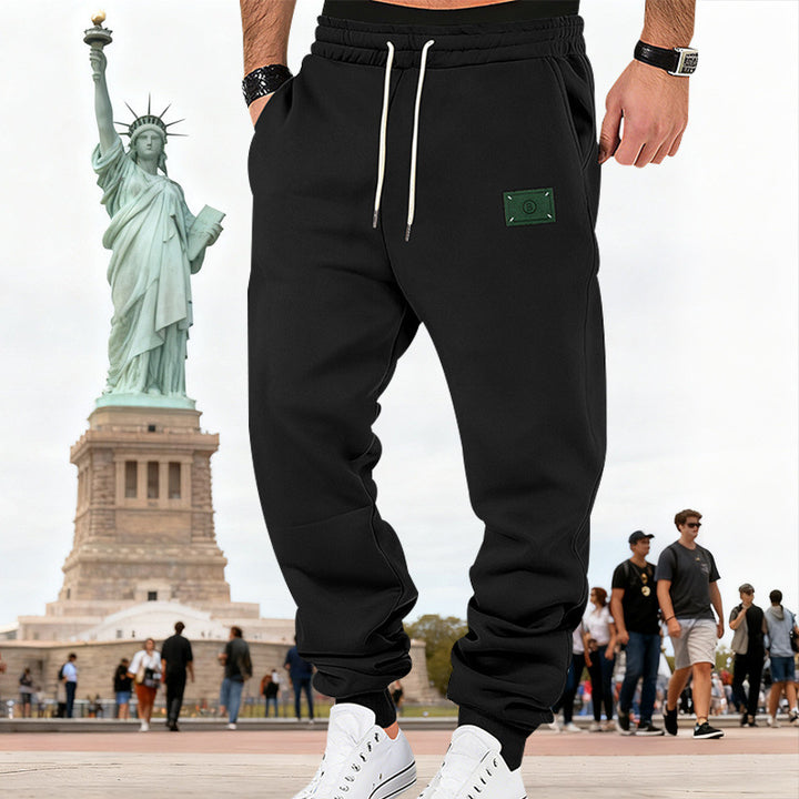 Herren Slim-Fit Sweat-Jogger mit elastischem Bund, Tunnelzug und gerippten Bündchen – Sorevano