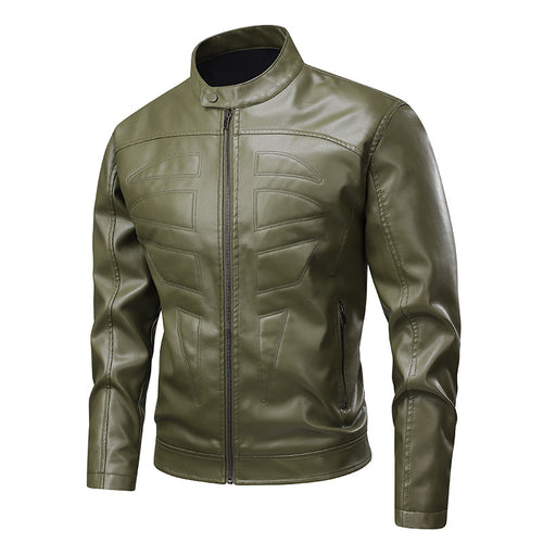 Herren trendige Kunstlederjacke im modernen Design Echoarchiv