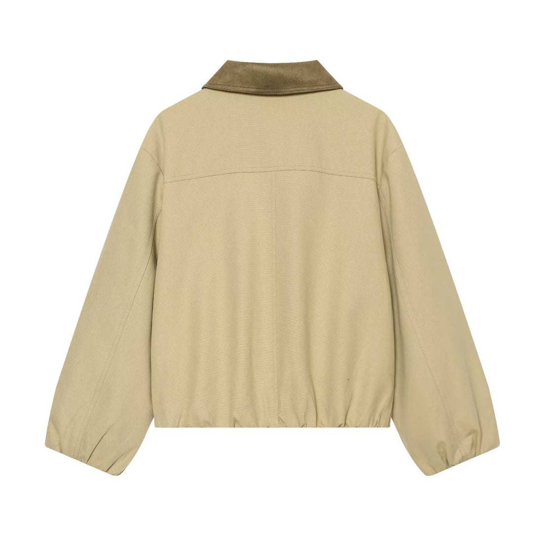 Damen Kurzblouson im Boxy‑Look mit Velourskragen und elastischem Saum Echo Archiv