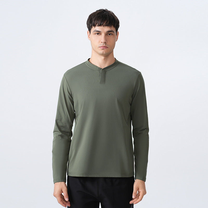 Herren Funktionales Langarmshirt mit Stehkragen Echoarchiv