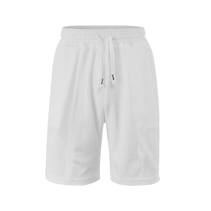Herren nan atmungsaktive Waffel-Pyjama-Shorts mit elastischem Komfortbund, Tunnelzug und seitlichen Eingrifftaschen Echo Archiv