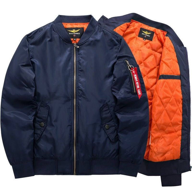 Herren Bomberjacke mit gesteppter Thermofütterung und Ärmeltasche – Brevano