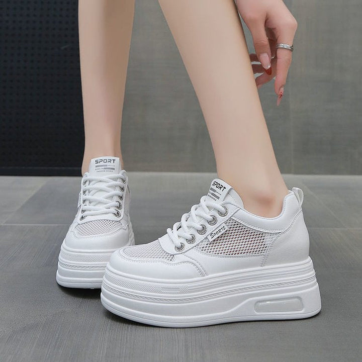 Damen Sportliche Plateau Sneakers mit atmungsaktiver Mesh-Oberfläche und schockabsorbierender Sohle Echo Archiv