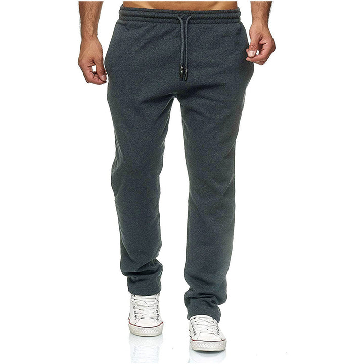Herren gerade geschnittene Jogginghose mit innen angerautem Fleece, hohem Komfortbund und Kordelzug – Sorevano