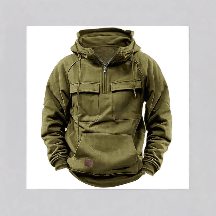 Herren funktionale Kapuzenjacke mit praktischen Beuteltaschen Echoarchiv