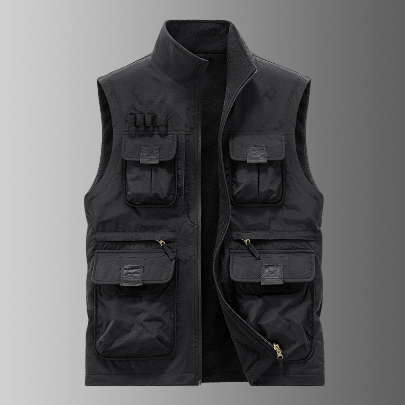 Herren Multifunktionale Utility‑Weste mit Fleecefutter & Mehrfach‑Taschen Echo Archiv