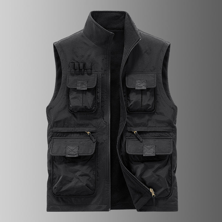 Herren Multifunktionale Utility‑Weste mit Fleecefutter & Mehrfach‑Taschen Echo Archiv