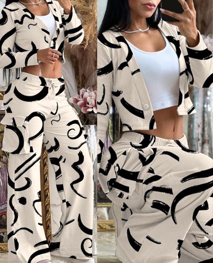 Damen Lounge-Set mit weicher Cargo-Sweathose mit weitem Bein und Cropped-Cardigan – Veloura