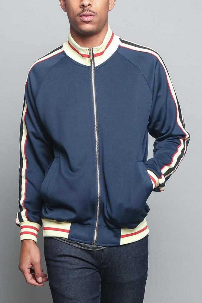 Herren Sportliche Sweatjacke mit kontrastierenden Farbakzenten und hochwertigem Reißverschluss Echoarchiv