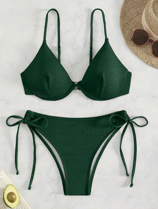 Damen Triangel-Bikini mit verstellbaren Trägern und Seitenschnürungen Echo Archiv
