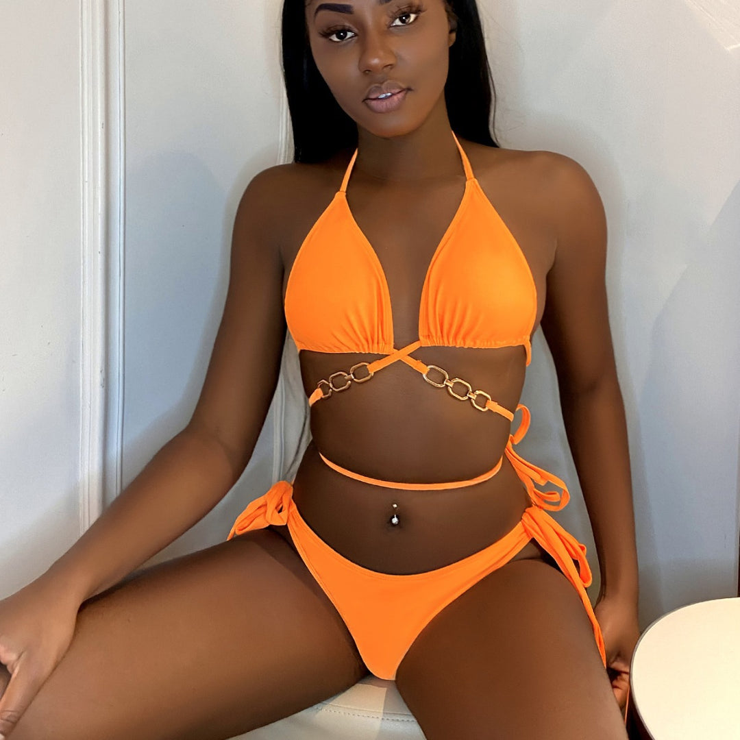 Damen Triangel-Bikini mit Kettenverzierung Echo Archiv
