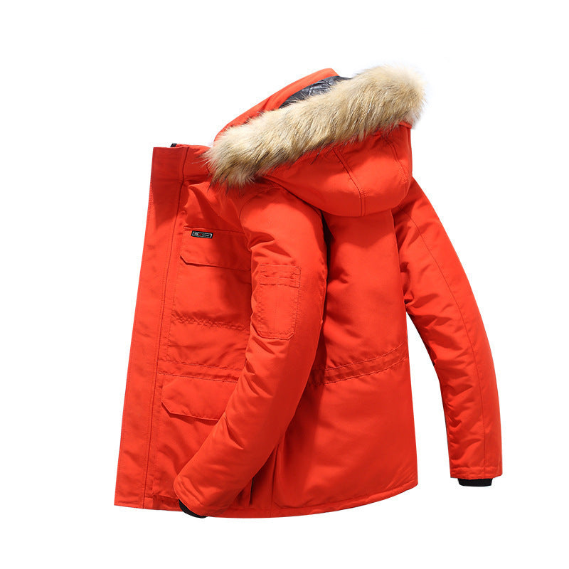 Herren Arctic-Expeditionsparka mit gefütterter Thermoisolierung und abnehmbarer Kunstfellkapuze Echoarchiv