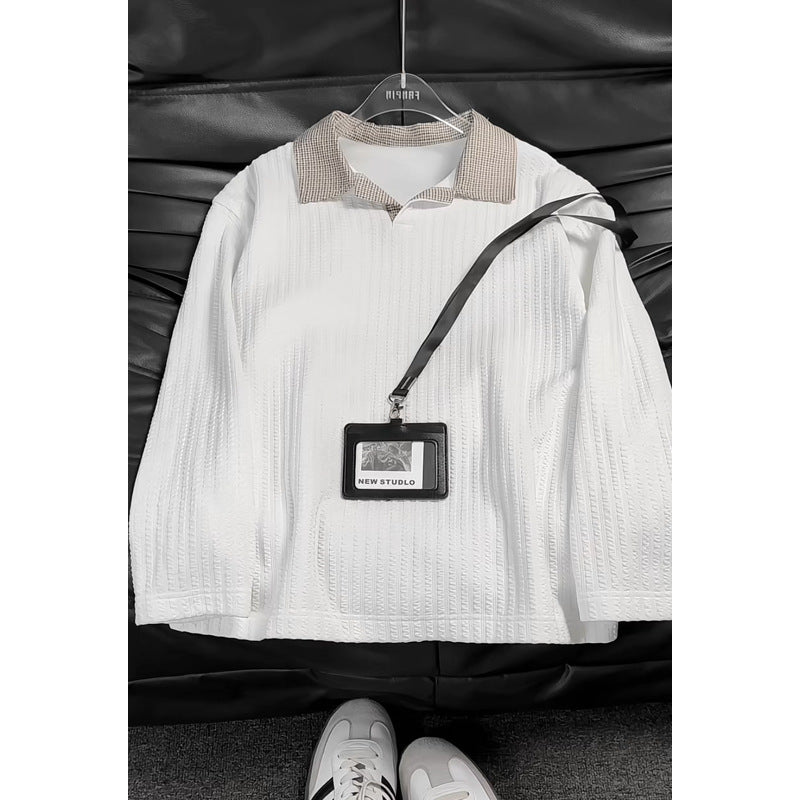 Damen Modisches Oversized Hemd mit kariertem Kragen Echo Archiv