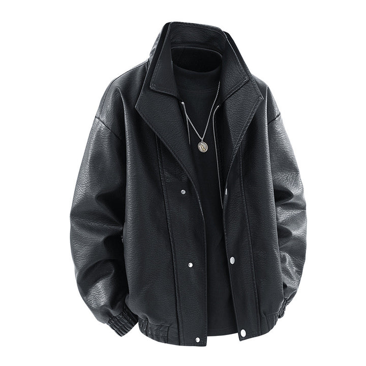 Herren lässige Kunstlederjacke Echoarchiv