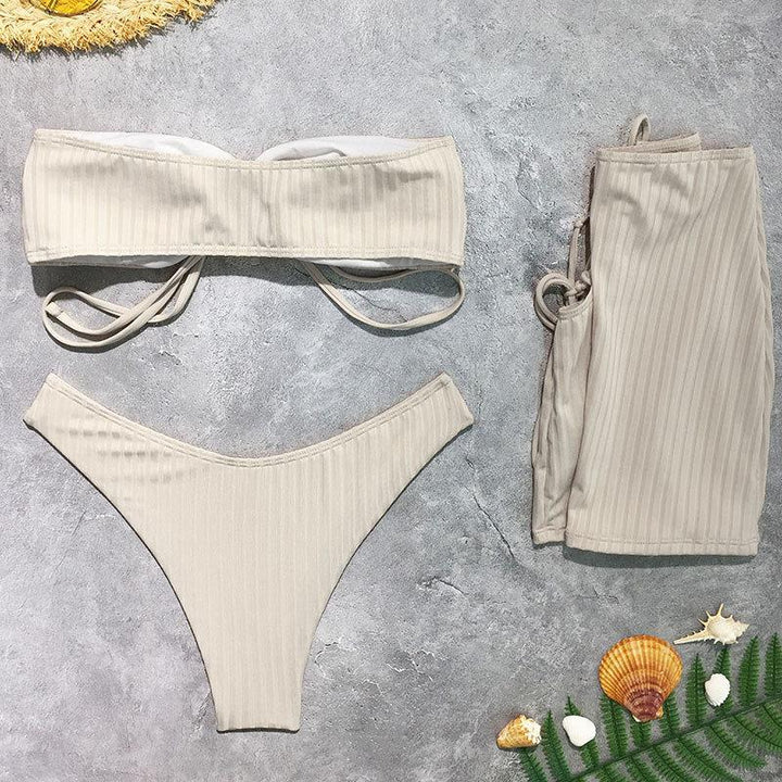 Damen Bandeau-Bikini mit Wickelrock Echo Archiv