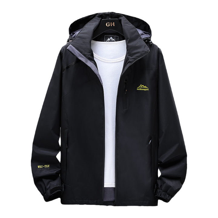 Damen Leichte Wasserabweisende Outdoorjacke mit Kapuze, Brustreißverschluss und verstellbaren Bündchen Echoarchiv