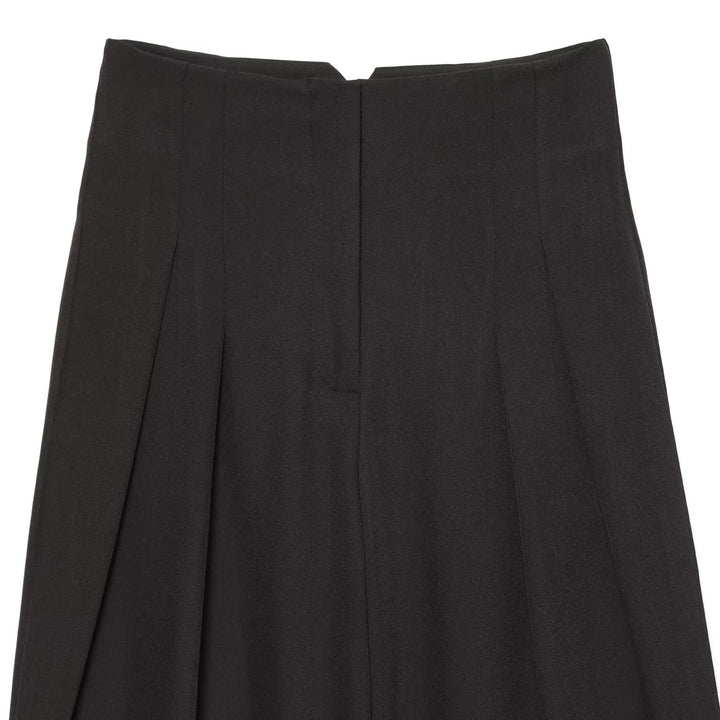 Damen Weite Palazzo‑Hose mit hoher Taille und drapiertem Frontpanel Echo Archiv
