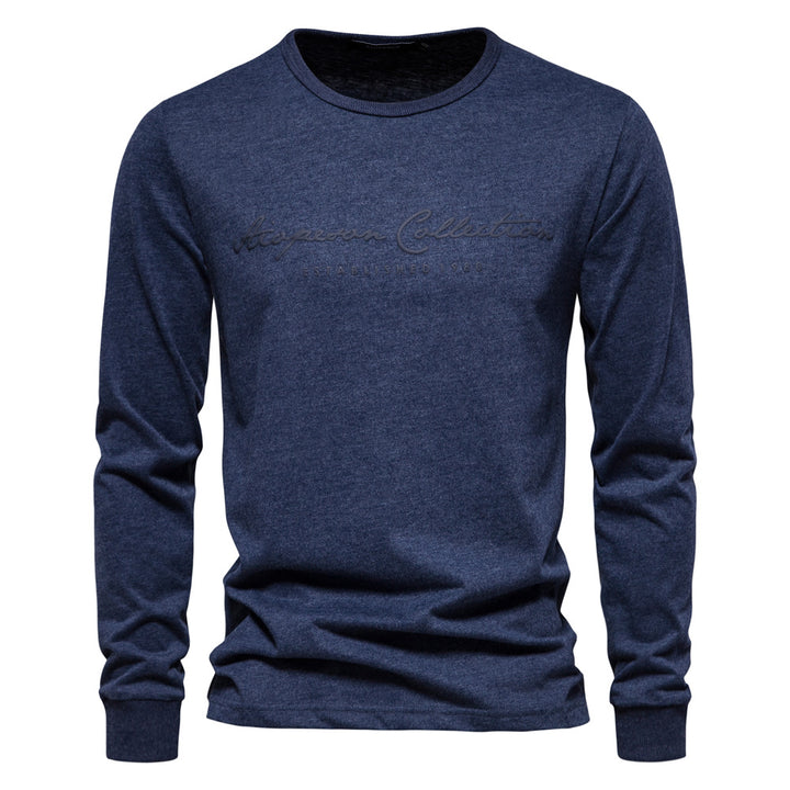 Herren Langarmshirt mit zeitgemäßer Schriftzug Echoarchiv
